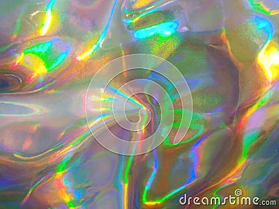 Holographic bright rainbow multicolor background. Stock Photo