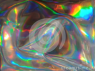 Holographic bright rainbow multicolor background. Stock Photo