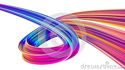 Holographic colored abstract twisted shape for trendy Christmas backgrounds Cartoon Illustration