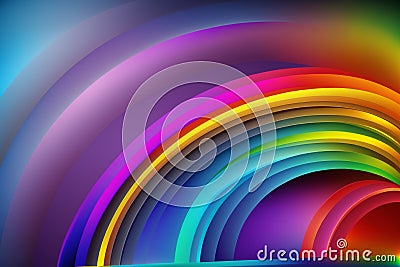 Holographic fantasy rainbow background, abstract fabulous pattern. AI generated Stock Photo