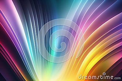 Holographic fantasy rainbow background, abstract fabulous pattern. AI generated Stock Photo