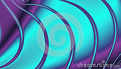 Holographic foil background in ultra violet, neon blue and teal lines Stock Photo