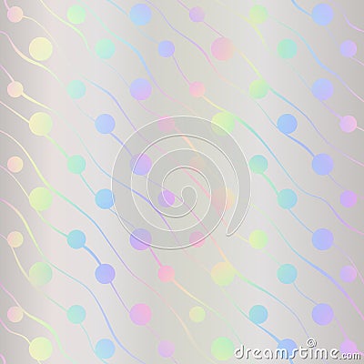 Holographic foil seamless pattern. Rainbow texture. Iridescent, background. Neon gradient. Hologram effect. Soft sparkly metal bac Vector Illustration