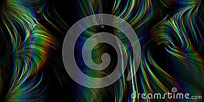 Holographic gradient mystic twirls. Seamless arcane oracular spins background texture Stock Photo