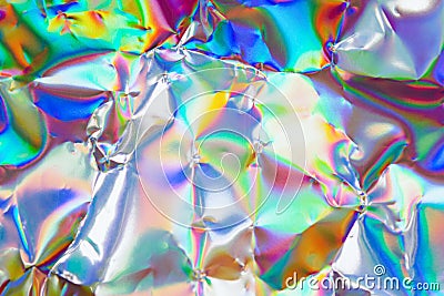 Holographic iridescent background. holographic foil texture background Stock Photo