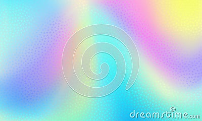 Holographic iridescent background, holograph foil texture. Vector color gradient pattern of abstract rainbow hologram or Vector Illustration