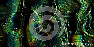 Holographic mystic twirls. Seamless abstract vibrant twirls background texture Stock Photo