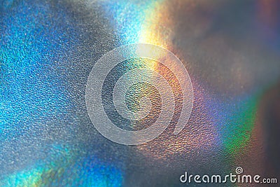 Holographic rainbow iridescent wrinkled background. Abstract and blurred backdrop Stock Photo