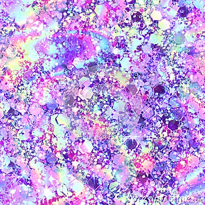 Holographic Sequinned Rainbow Jewel Print Stock Photo