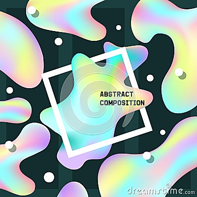 Holographic vector hologram foil texture and irregularities illustration backdrop set in blue pink green colors with Vector Illustration