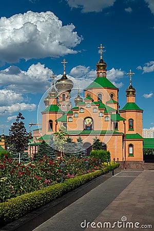 Holosiivskyi mens monastery Ukraine Kiev religion christianity culture Stock Photo