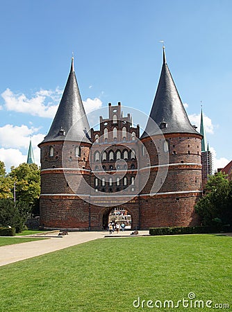 Holsten Gate, Luebeck, Germany Editorial Stock Photo