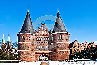 Holstentor in Luebeck Stock Photo