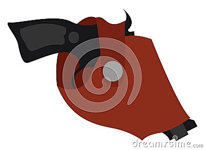 Holster gun, illustration, vector Vector Illustration
