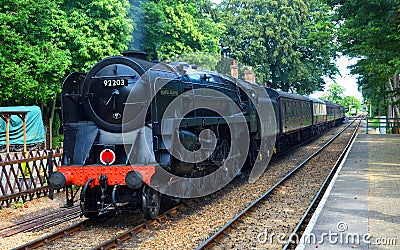 Vintage British Railways BR Standard Class 9F 2-10-0 steam locomotive 