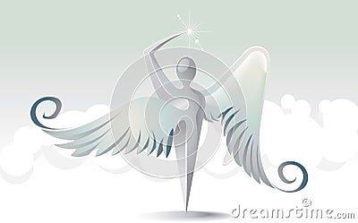 Holy angels icon Vector Illustration