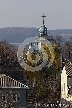 Holy Assumption Church, 1755, former Trynitarskyy church-monastery in Zbarazh city, Ternopil oblast or province, located Stock Photo