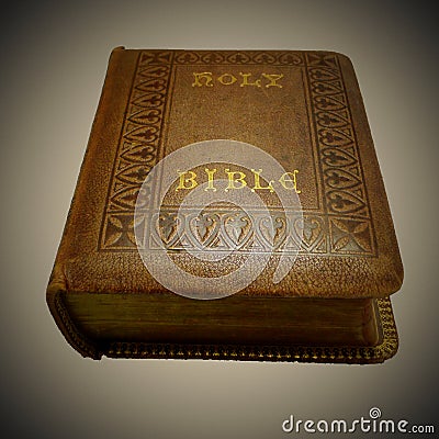 Holy Bible Inherited from Grandpa, under Vignetter Editorial Stock Photo