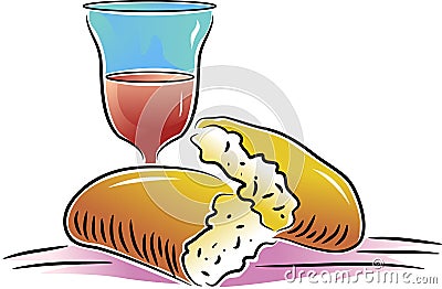 Holy communion Vector Illustration