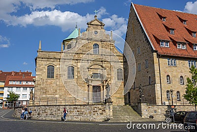 Holy cross church in Hildesheim, Germany Editorial Stock Photo