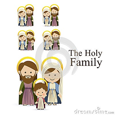 Holy family Vector Illustration