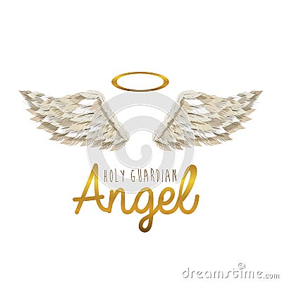 Holy guardian angel Vector Illustration