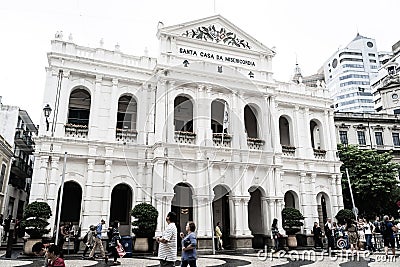 Holy House of Mercy Santa Casa Da Misericordia heritage building in Macau centre Editorial Stock Photo