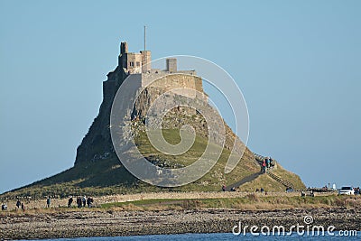 `Holy Island`, Lindisfarne Northumberland. Historic site Stock Photo