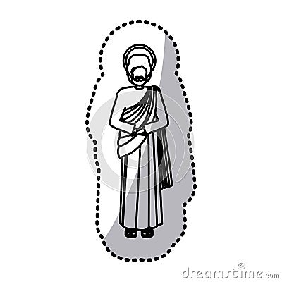 Holy joseph christianity Vector Illustration