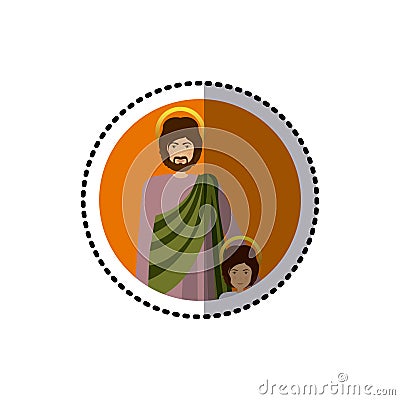 Holy joseph christianity Vector Illustration