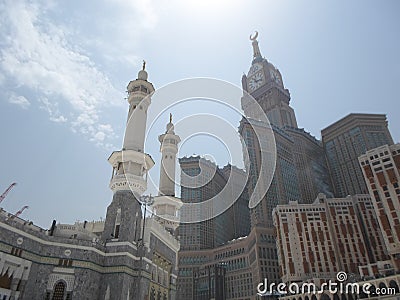 The Holy Kaaba is the center of Islam inside Masjid Al Haram in Mecca Editorial Stock Photo