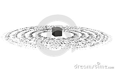 Kaaba in Mecca. Hajj and umrah. Abstract holy Kaabah. Vector graphic illustration Vector Illustration