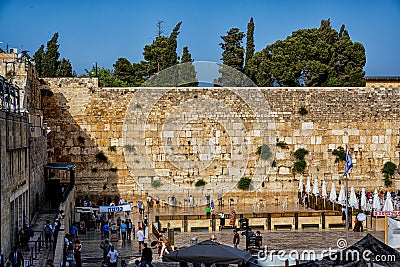 Holy Land of Israel. Jerusalem, Western Wall. Editorial Stock Photo