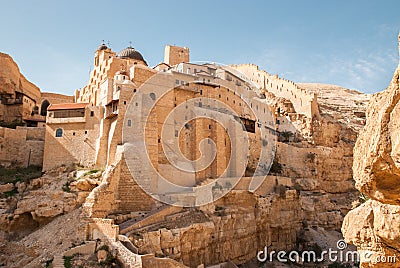 Holy Lavra of Saint Sabbas the Sanctified, known in Arabic as Mar Saba Stock Photo