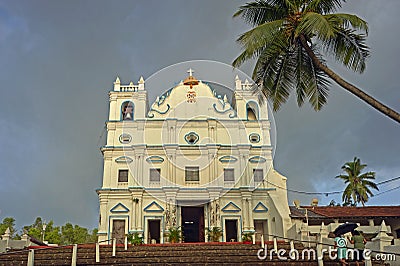 Holy Magi Church;Reis Magos Church near Reis magos fort Editorial Stock Photo