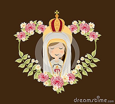 Holy Mary design Cartoon Illustration