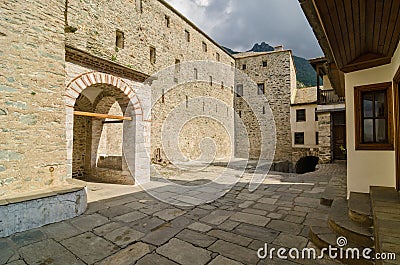 The monastery of Dionysiou, Mount Athos Stock Photo