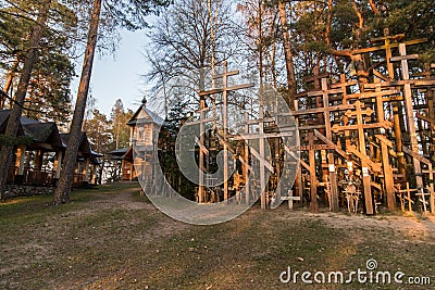 Holy Mountain Grabarka, Siemiatycze, Podlasie, Poland. Stock Photo