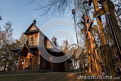 Holy Mountain Grabarka, Siemiatycze, Podlasie, Poland. Stock Photo