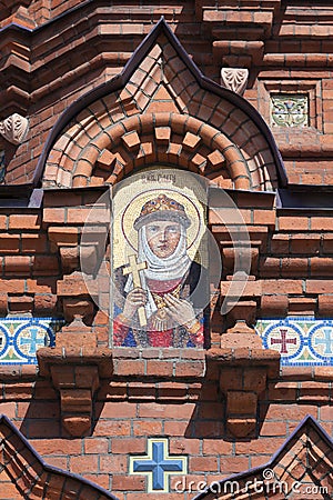 Mosaic icon of the Holy Princess Olga Stock Photo