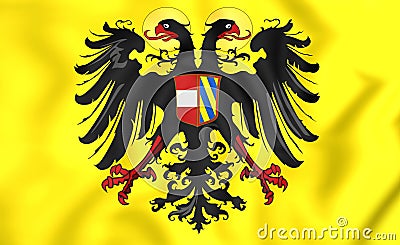 Holy Roman Empire Flag 1493-1556 Stock Photo