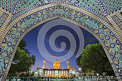 Holy shrine of Shah Cheragh, Shiraz, Iran. Editorial Stock Photo