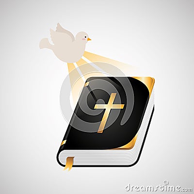 holy spirit bible icon design Cartoon Illustration