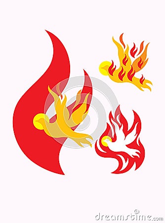 Holy spirit fire Vector Illustration