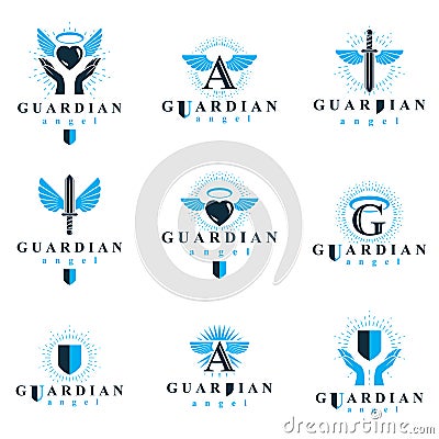 Holy spirit graphic vector logotypes collection, can be used in Vector Illustration