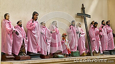 Holy statues - parked Stock Photo