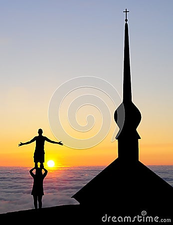 Holy sunset Stock Photo