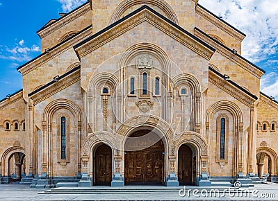 Holy Trinity Cathedral church Tbilissi Georgia Europe landmark Stock Photo