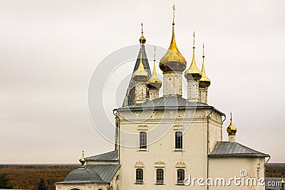 Holy Trinity Cathedral of St. Nichola`s Monastery Svyato Troitse Nikolsky Monastery. Gorokhovets Stock Photo