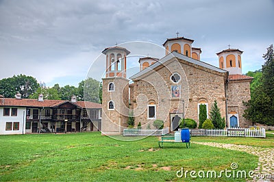 Holy Trinity monastery - Varovitets near Etropole, Bulgaria Stock Photo